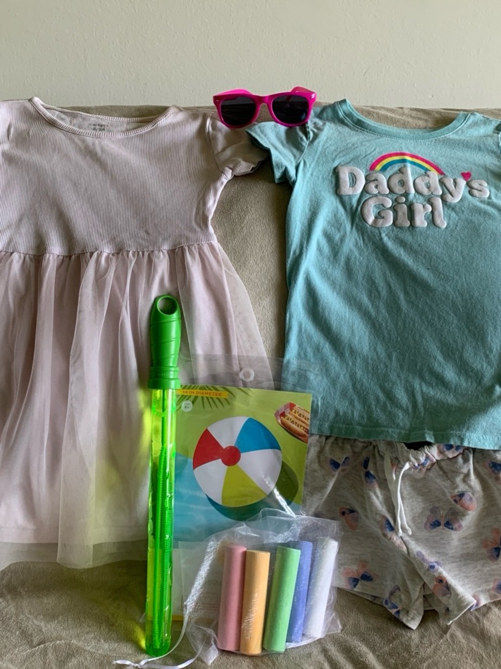 5T Toddler Girl Vacation/Summer Bundle Beach Chalk Bubbles